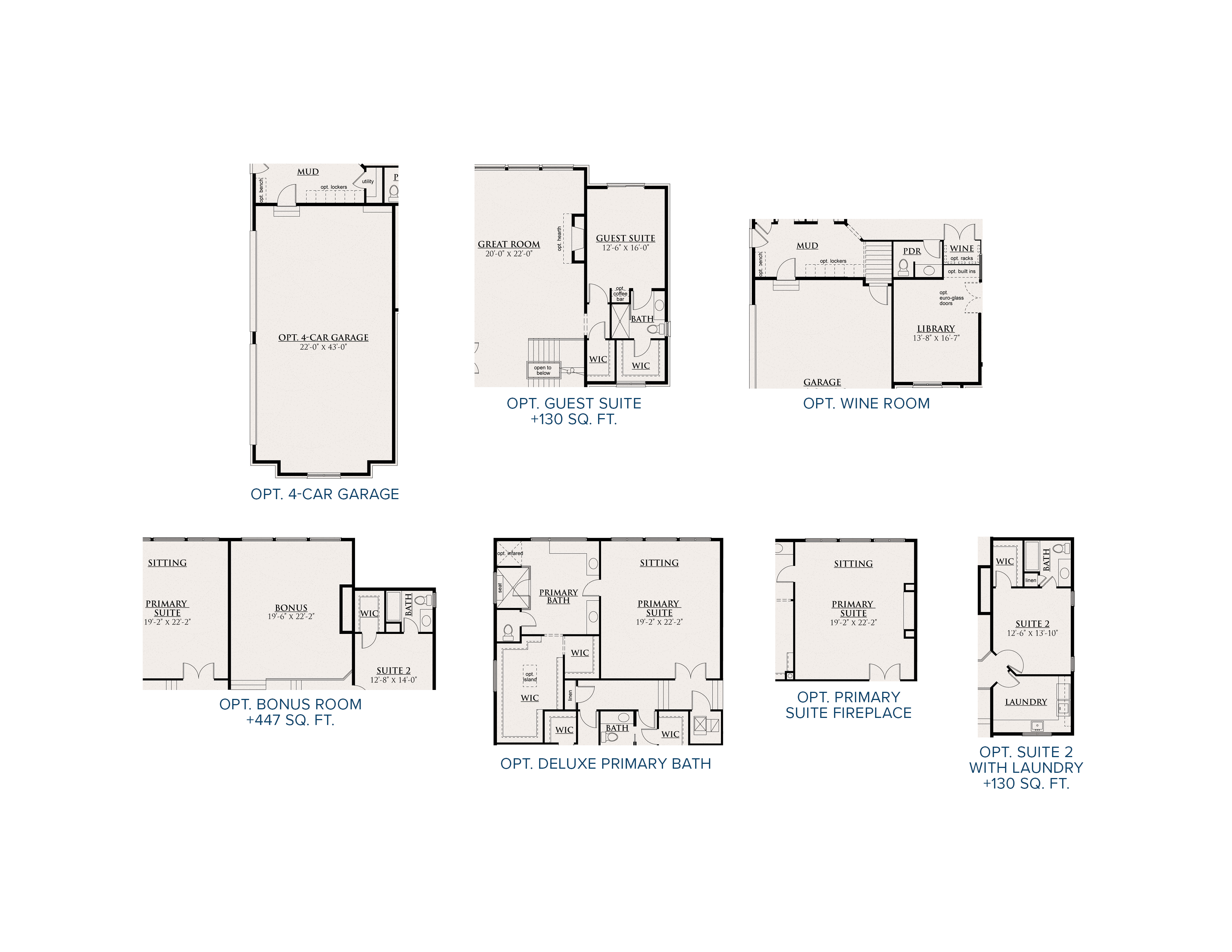 Cristallo floor plan options