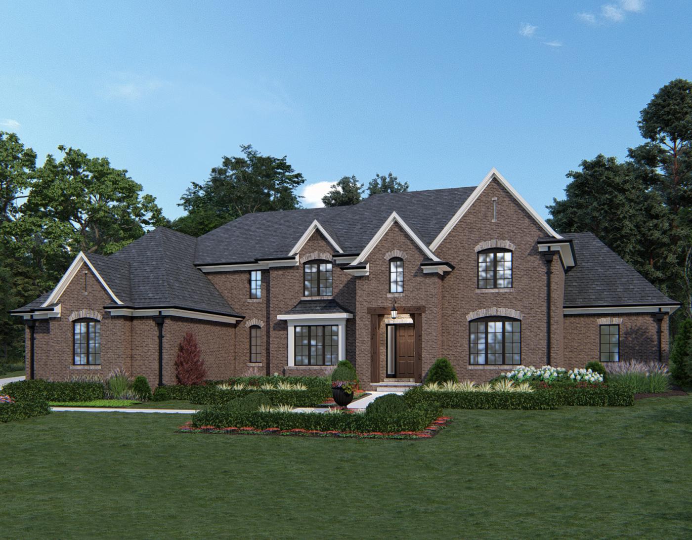 Beaucaire European Eclectic Exterior Elevation