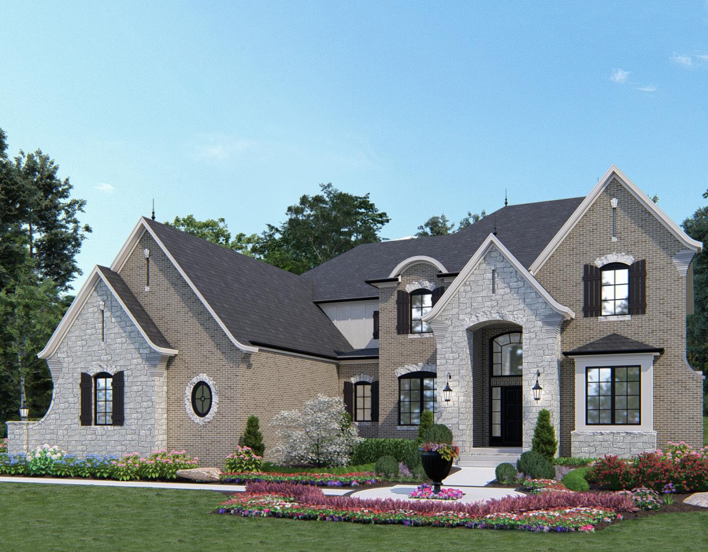 Castella European Eclectic Exterior Elevation