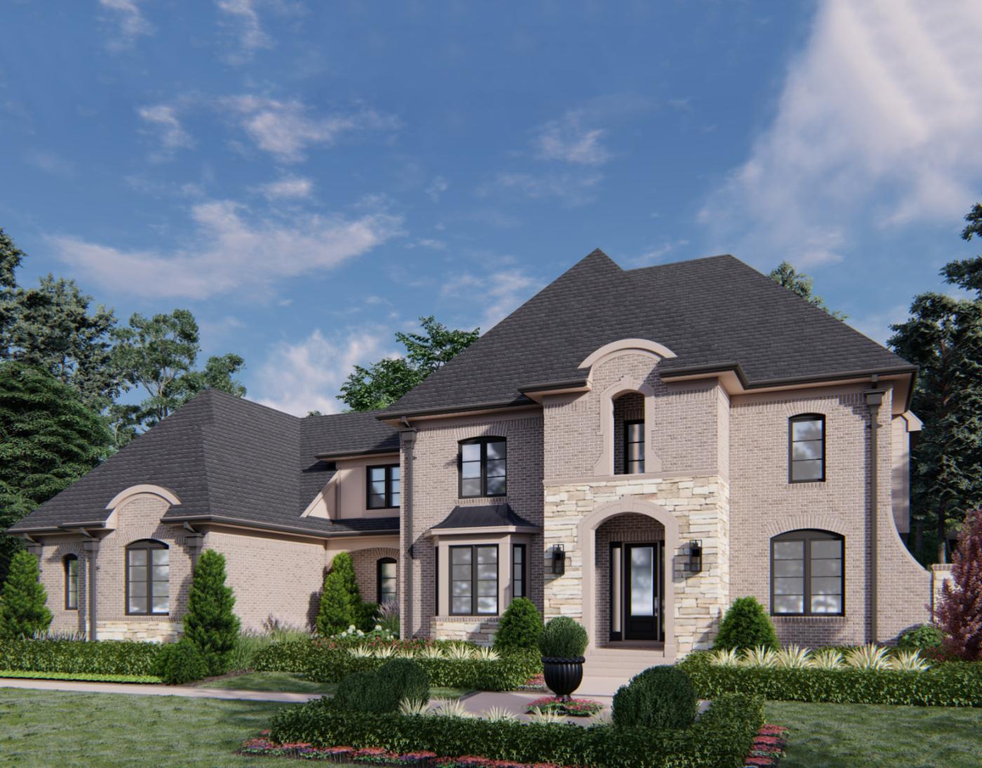 Loyere French Manor Exterior Elevation