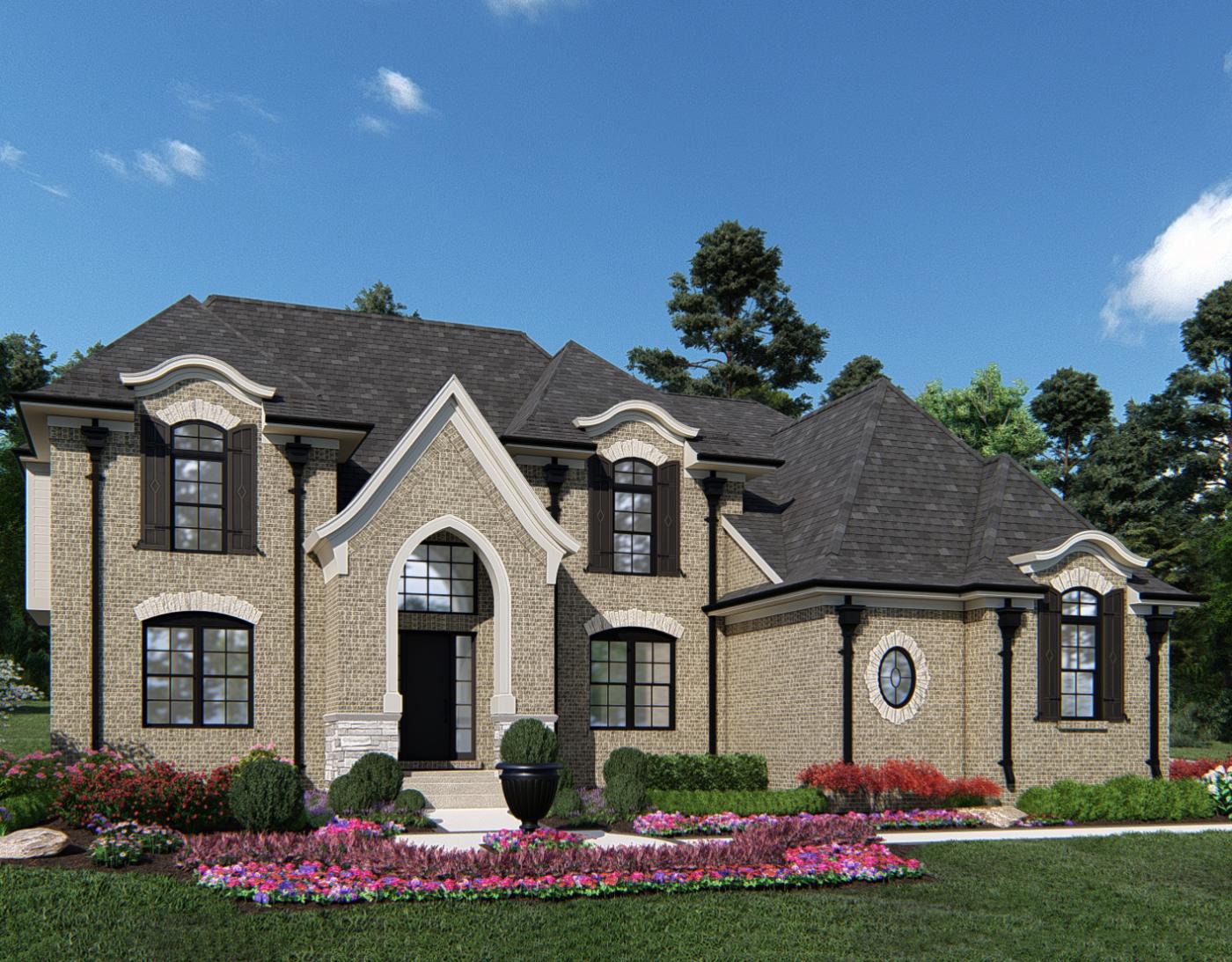 Merielle French Chateau Exterior Elevation
