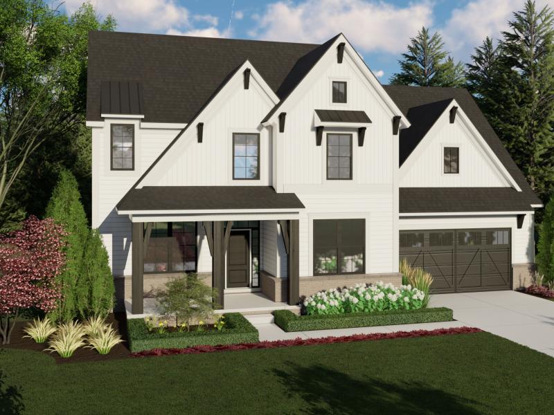 Versailles Modern Farmhouse Exterior Elevation